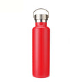 304 Vacuum Stainless Steel Vacuum Flask Double-Layer Large-Capacity Outdoor Water Bottle Mountaineering Sports Bottle, Capacity: 750ml(Red)