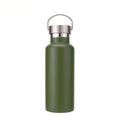 304 Vacuum Stainless Steel Vacuum Flask Double-Layer Large-Capacity Outdoor Water Bottle Mountaineering Sports Bottle, Capacity: 750ml(Green)