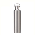 304 Vacuum Stainless Steel Vacuum Flask Double-Layer Large-Capacity Outdoor Water Bottle Mountaineering Sports Bottle, Capacity: 750ml(Steel Color)