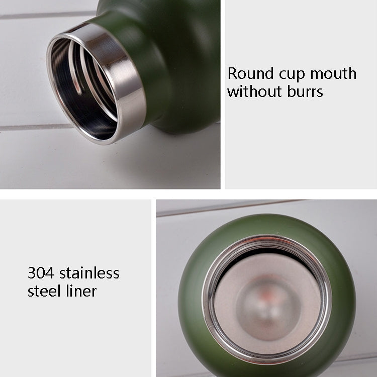 304 Vacuum Stainless Steel Vacuum Flask Double-Layer Large-Capacity Outdoor Water Bottle Mountaineering Sports Bottle, Capacity: 750ml(Black)