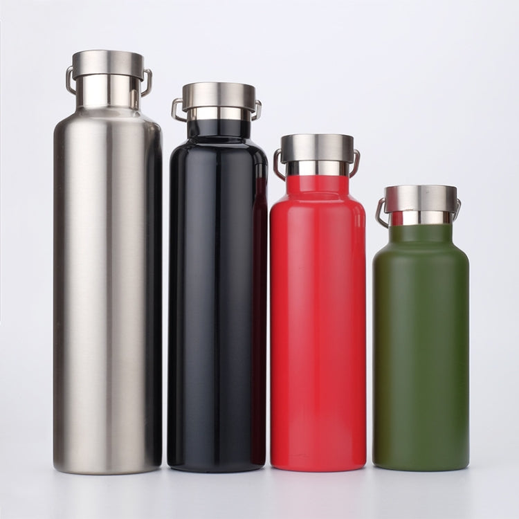 304 Vacuum Stainless Steel Vacuum Flask Double-Layer Large-Capacity Outdoor Water Bottle Mountaineering Sports Bottle, Capacity: 750ml(Green)