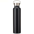 304 Vacuum Stainless Steel Vacuum Flask Double-Layer Large-Capacity Outdoor Water Bottle Mountaineering Sports Bottle, Capacity: 1000ml(Black)