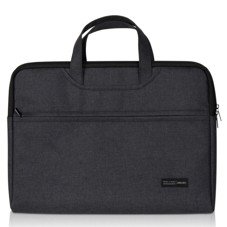 Deli 5590 Portable Briefcase Meeting Record Storage Bag Computer Bag(Black)