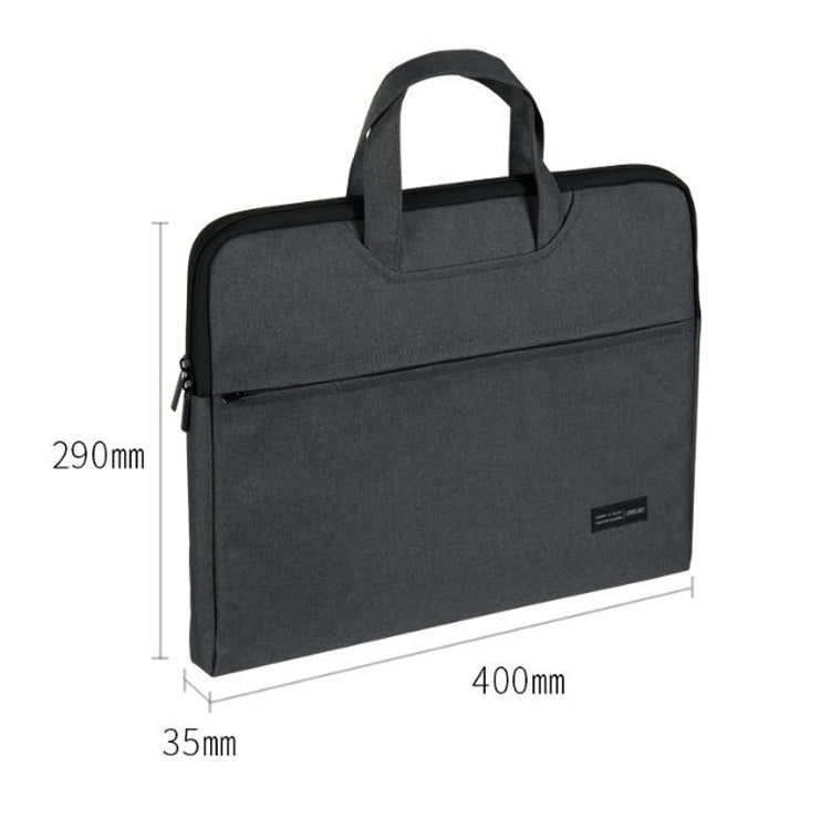 Deli 5590 Portable Briefcase Meeting Record Storage Bag Computer Bag(Black)