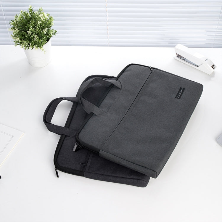 Deli 5590 Portable Briefcase Meeting Record Storage Bag Computer Bag(Gray)