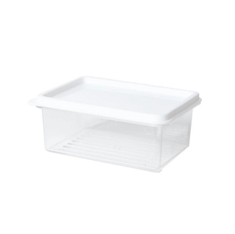 2 PCS Refrigerator Storage Fresh-Keeping Box Kitchen Can Be Stacked With Frozen Fruit Sealed Box, Size: Small(White)