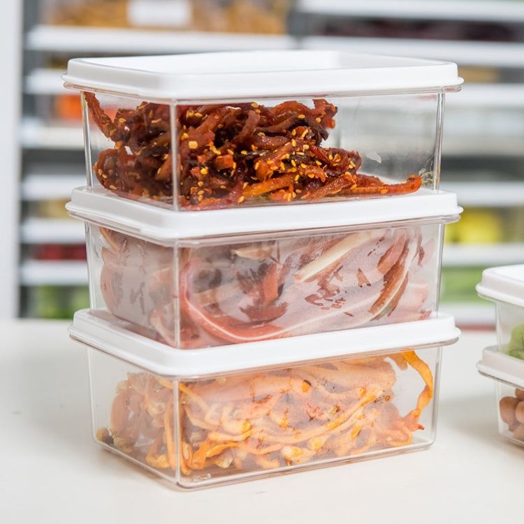 Refrigerator Storage Fresh-Keeping Box Kitchen Can Be Stacked With Frozen Fruit Sealed Box, Size: Large(White)