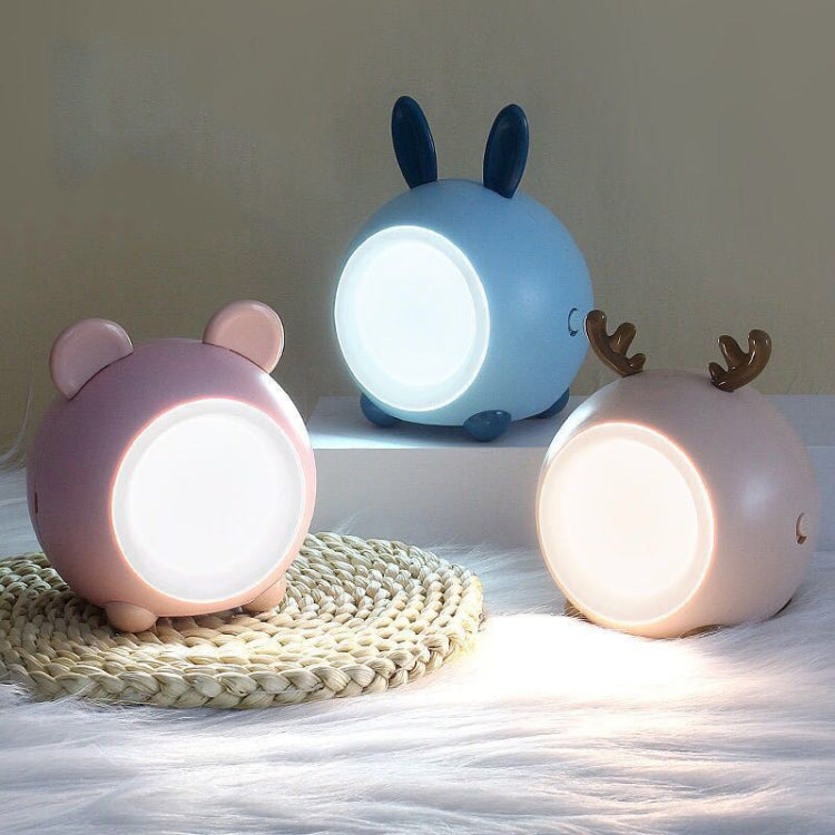 XY010 2 PCS Cute Pet Night Light LED Touch Dimming Dormitory Bedside Light(Pink Bear)