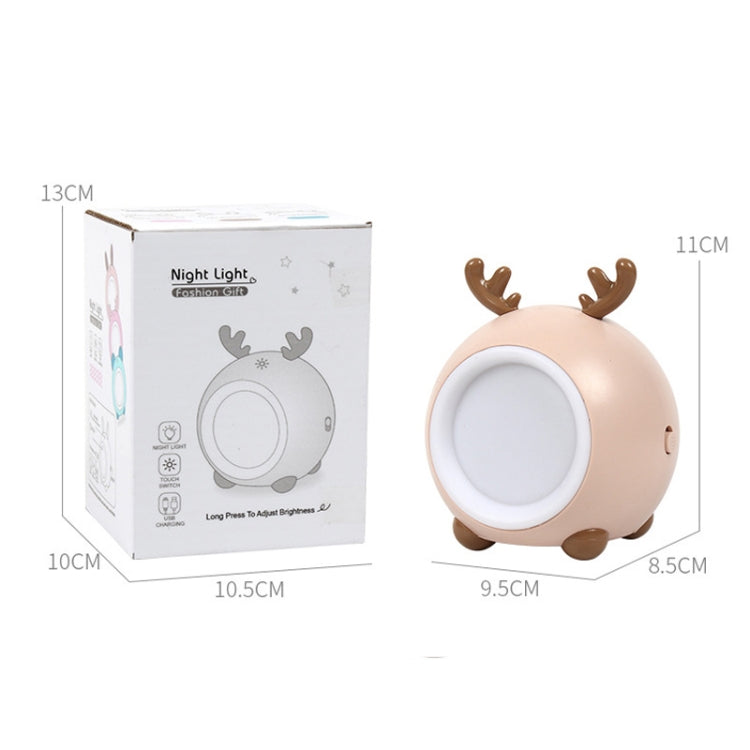 XY010 2 PCS Cute Pet Night Light LED Touch Dimming Dormitory Bedside Light(Pink Bear)