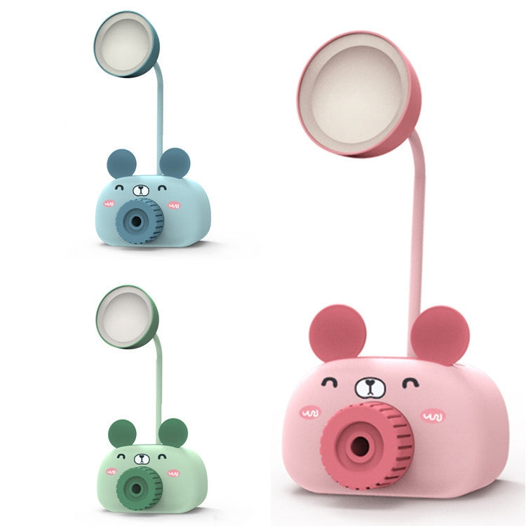 YW2192 2 PCS Pencil Sharpener Mobile Phone Holder Storage Box Bedside Lamp Desk Lamp Night Light, Random Color Delivery(Puppy)