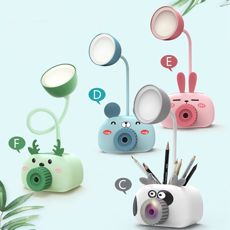 YW2192 2 PCS Pencil Sharpener Mobile Phone Holder Storage Box Bedside Lamp Desk Lamp Night Light, Random Color Delivery(Rabbit)