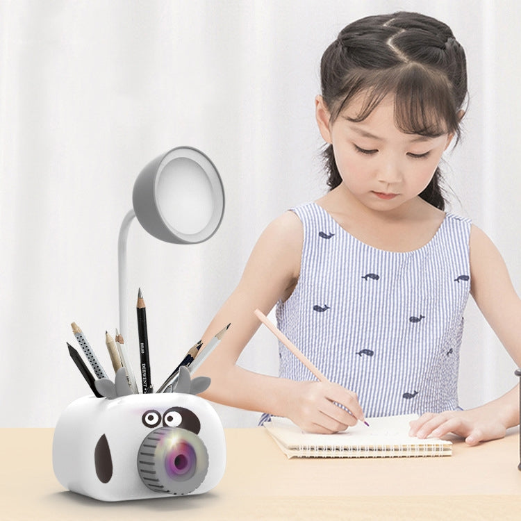 YW2192 2 PCS Pencil Sharpener Mobile Phone Holder Storage Box Bedside Lamp Desk Lamp Night Light, Random Color Delivery(Little Pig)