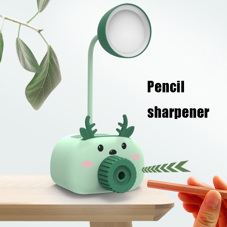 YW2192 2 PCS Pencil Sharpener Mobile Phone Holder Storage Box Bedside Lamp Desk Lamp Night Light, Random Color Delivery(Rabbit)