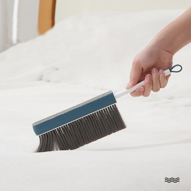 Retractable Soft Fur Bed Brush Sofa Dusting Brush Roller Sticking Device(Blue)