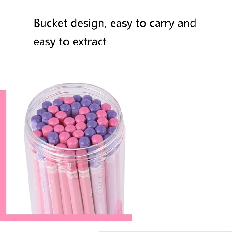 Deli S928 50 PCS/Barrel HB Pencil Students Round Writing Pencil(Red)