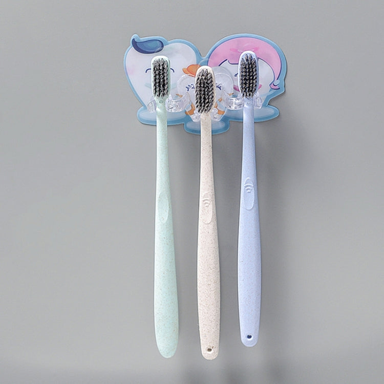 Bathroom Washing Hook Toothbrush Holder(Pink 2 Hooks)