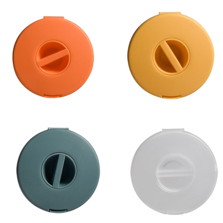 Round Data Cable Storage Box Earphone Storage Collection Box(Orange)