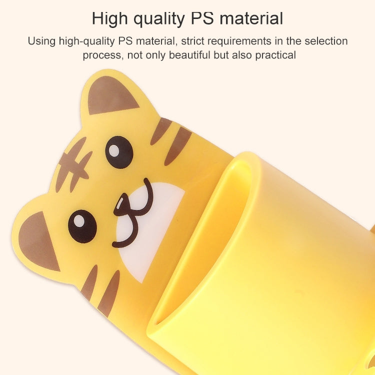 Bathroom Paste Wall-Mounted Shelf Cartoon Animal Toothbrush Holder(Piggy)