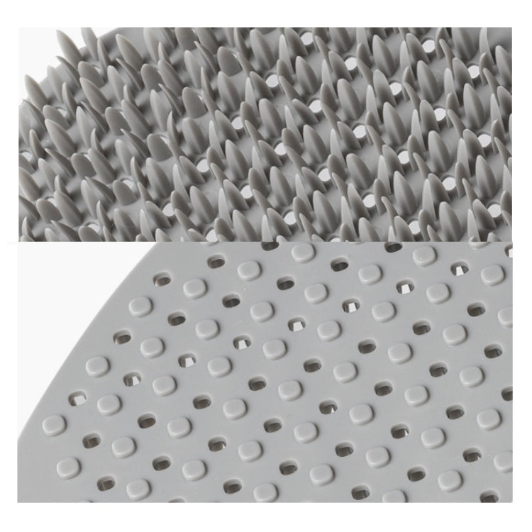2 PCS Multifunctional Silicone Cleaning Brush Non-Oily Kitchen Cleaning Scouring Pad(Pine Gray)
