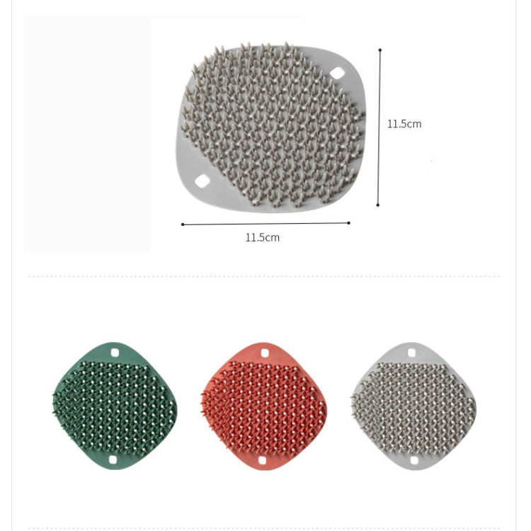 2 PCS Multifunctional Silicone Cleaning Brush Non-Oily Kitchen Cleaning Scouring Pad(Bamboo Green)