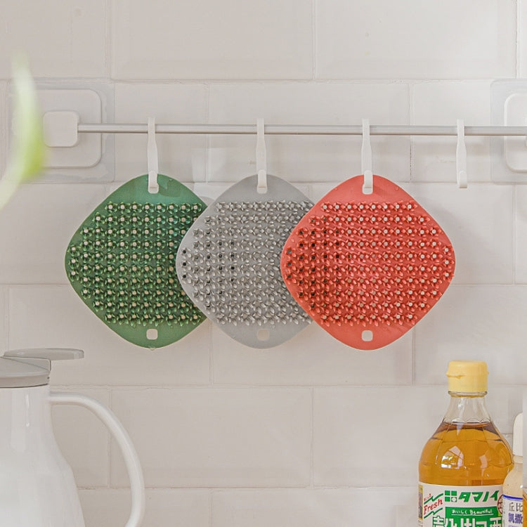 2 PCS Multifunctional Silicone Cleaning Brush Non-Oily Kitchen Cleaning Scouring Pad(Pine Gray)