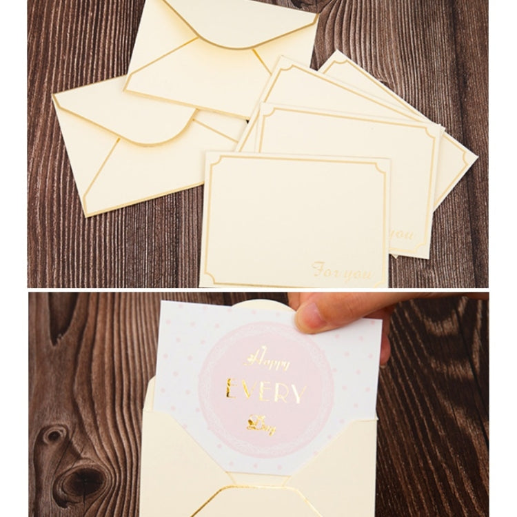 100 PCS Valentines Day Bronzing Greeting Card Flower Shop Birthday Thank You Card(Happy Birthday)