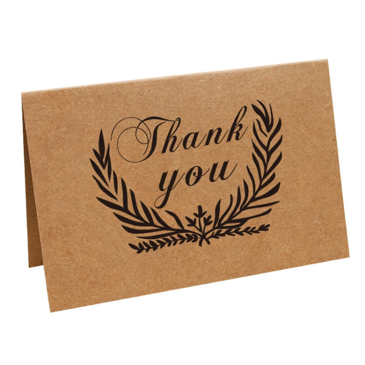 15 PCS Vintage Kraft Paper Simple Blessing Message Card Holiday Universal Thank You Card(13)