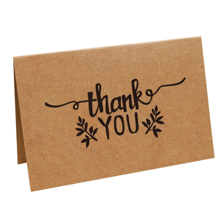 15 PCS Vintage Kraft Paper Simple Blessing Message Card Holiday Universal Thank You Card(15)