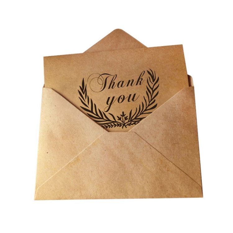 15 PCS Vintage Kraft Paper Simple Blessing Message Card Holiday Universal Thank You Card(17)