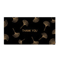 12 PCS Black Bronzing Greeting Card Holiday High-End Golden Blessing Greeting Card With Envelope(Ginkgo)