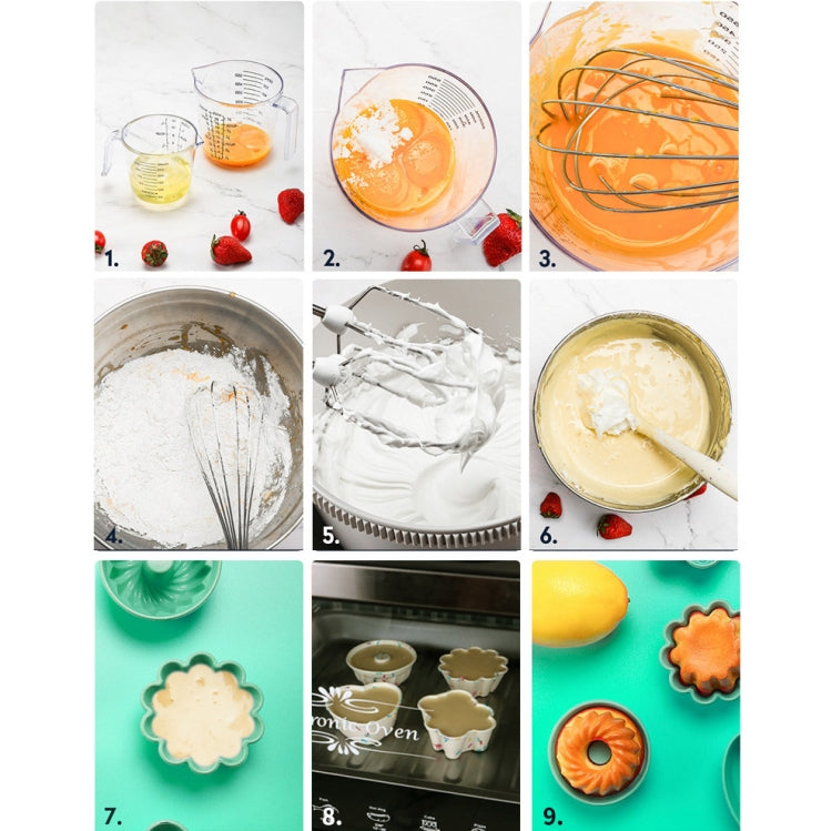Creative DIY Silicone Cake Cup Muffin Cup Baking Mold,Style: Flower-shaped (Macron Pink)