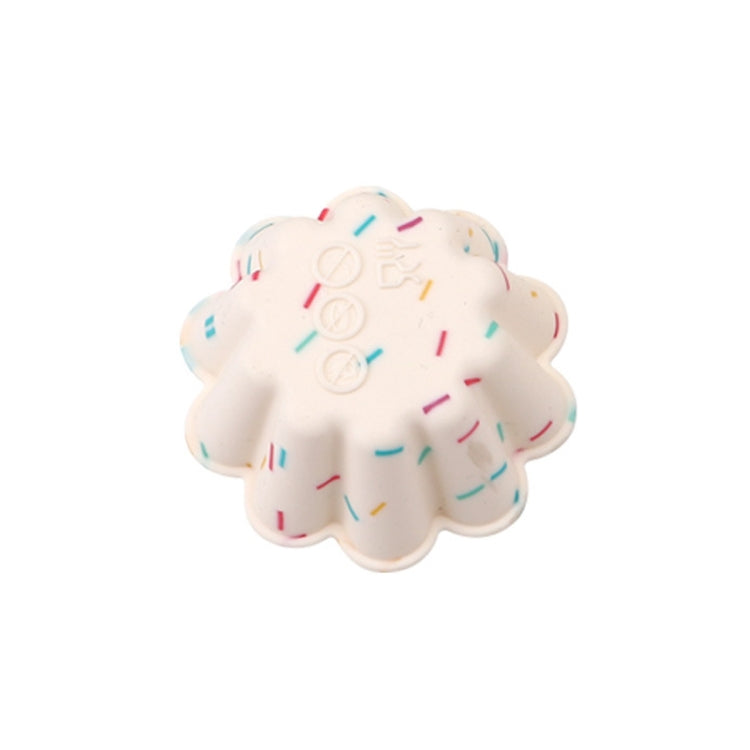 Creative DIY Silicone Cake Cup Muffin Cup Baking Mold,Style: Flower-shaped  (Candy Color)