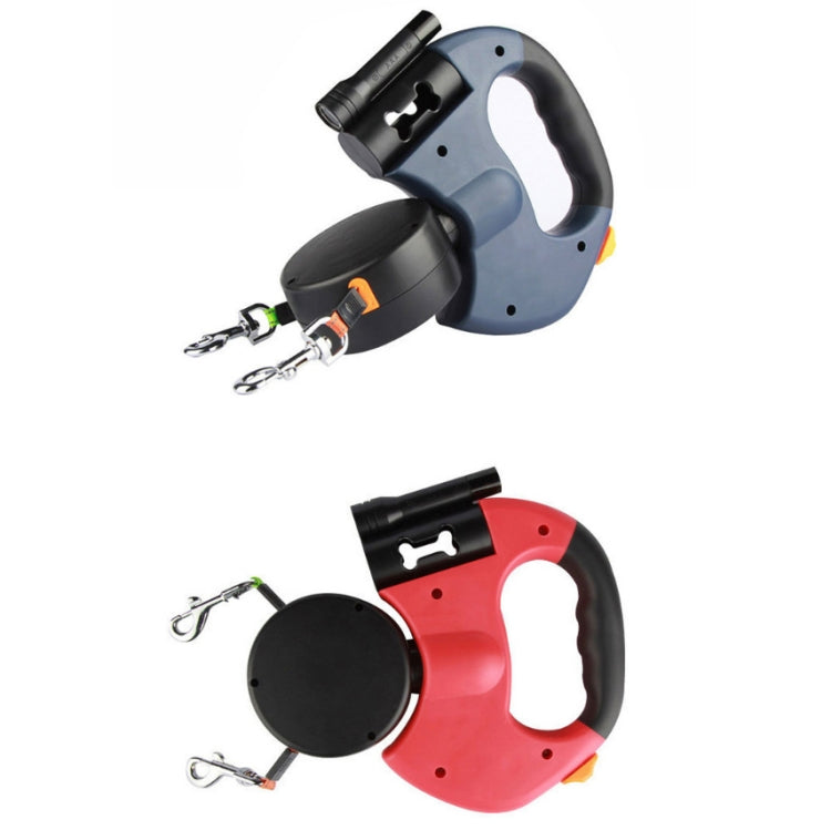 Medium & Large Dog Tractor With LED Light For Night Travel Lighting Traction Rope(Red)