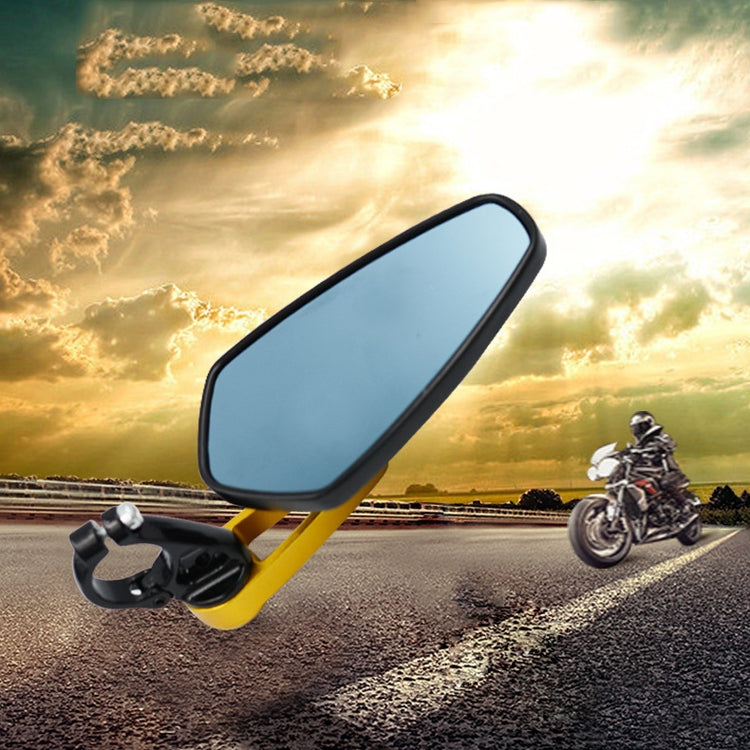 Electric Bike Motorcycle Modified Reversing Retro Rearview Handle Mirror All Aluminum Reflective Rearview Mirror(Red)