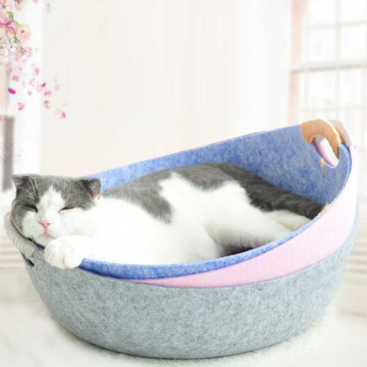 Four Seasons Universal Felt Nest For Pets Cat Bed Pet Supplies(Pink)