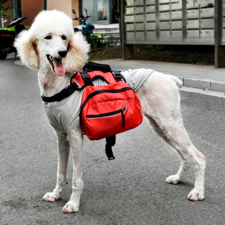 Pet Chest Backpack Multifunctional Outdoor Detachable Backpack For Dogs with Leash, Specification: L(Red)