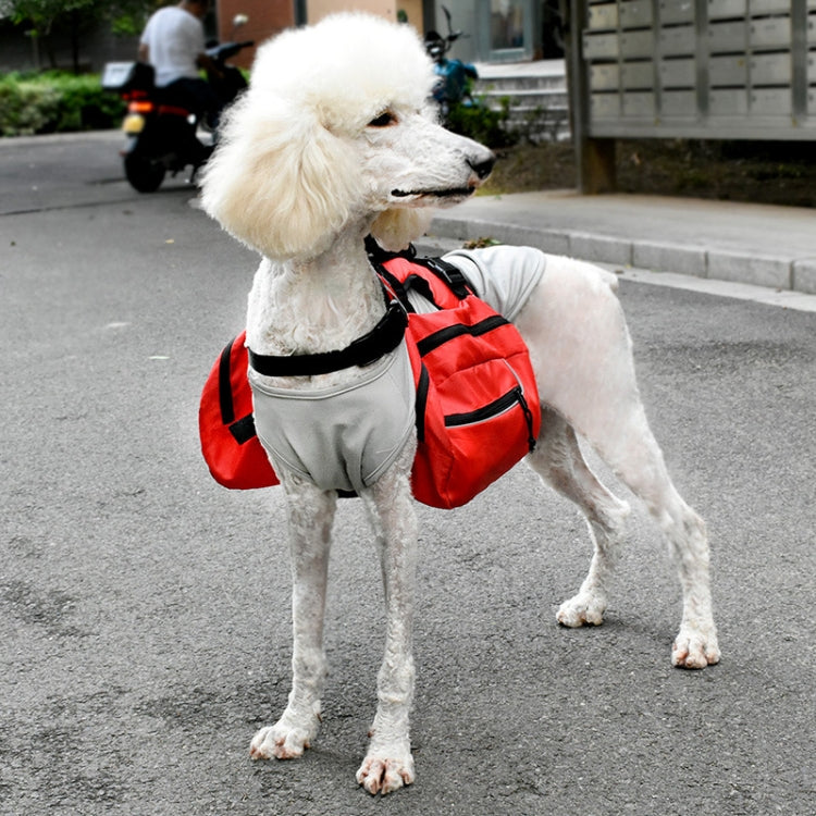 Pet Chest Backpack Multifunctional Outdoor Detachable Backpack For Dogs with Leash, Specification: L(Red)