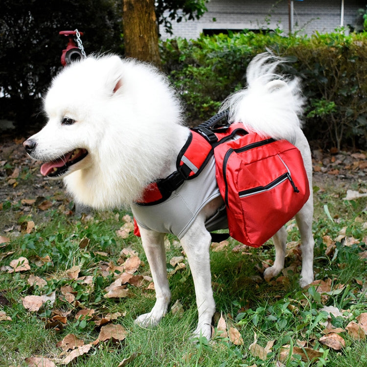 Pet Chest Backpack Multifunctional Outdoor Detachable Backpack For Dogs with Leash, Specification: L(Red)