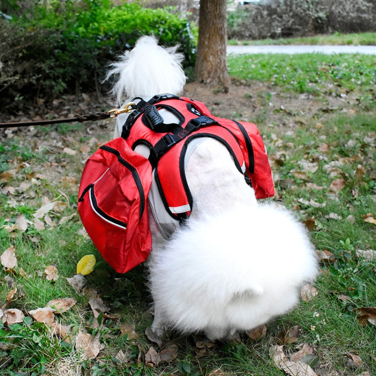 Pet Chest Backpack Multifunctional Outdoor Detachable Backpack For Dogs with Leash, Specification: L(Red)