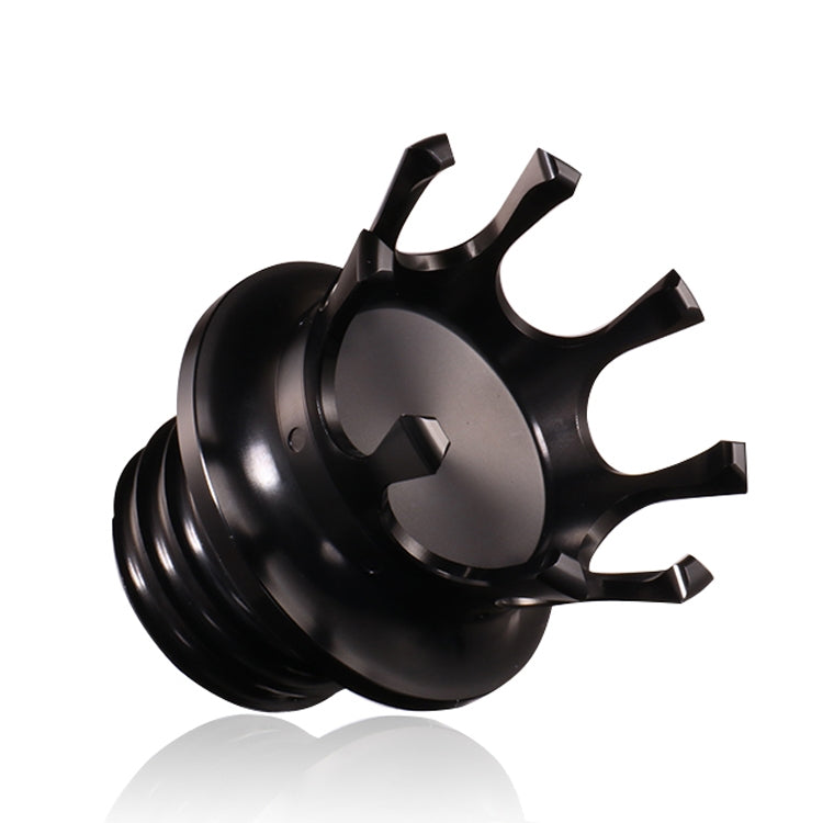Motorcycle CNC Aluminum Alloy Crown Fuel Tank Cap Suitable For Harley 883 / XL / 1200 / 48 / 72(Black)