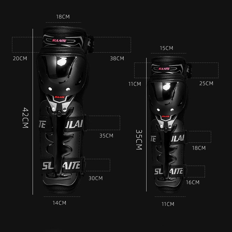 SULAITE Motorcycle Riding Protective Gear Four Seasons Anti-Fall Warm Windshield Rider Equipment, Knee Pads+Elbow Pads