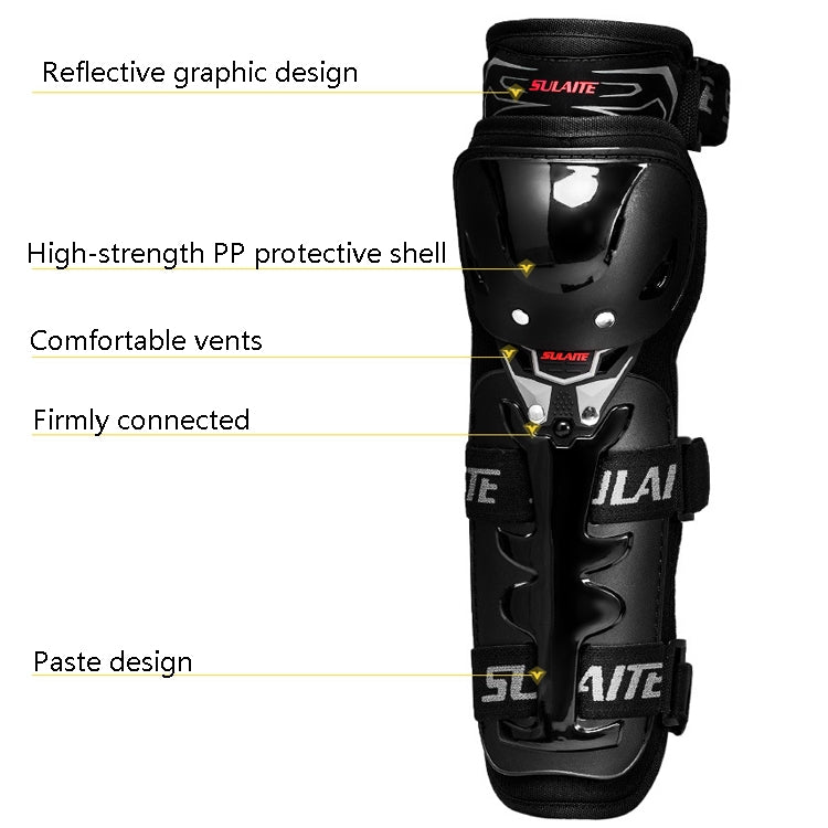 SULAITE Motorcycle Riding Protective Gear Four Seasons Anti-Fall Warm Windshield Rider Equipment, Knee Pads+Elbow Pads