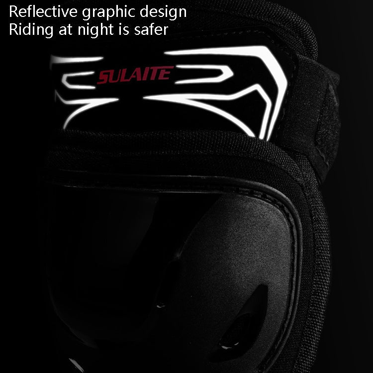 SULAITE Motorcycle Riding Protective Gear Four Seasons Anti-Fall Warm Windshield Rider Equipment, Knee Pads+Elbow Pads