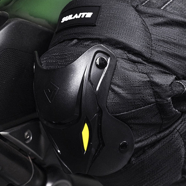 SULAITE Motorcycle Protector Rider Wind Warmth Protective Gear Riding Equipment, Colour: Black Knee Pads