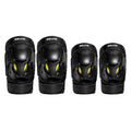 SULAITE Motorcycle Protector Rider Wind Warmth Protective Gear Riding Equipment, Colour: Black Knee Pad+Elbow Pad