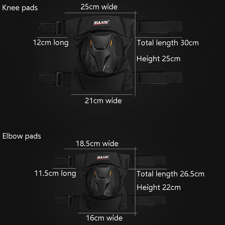 SULAITE Motorcycle Riding Equipment Protective Gear Off-Road Riding Anti-Fall Protector, Specification: Knee Pads