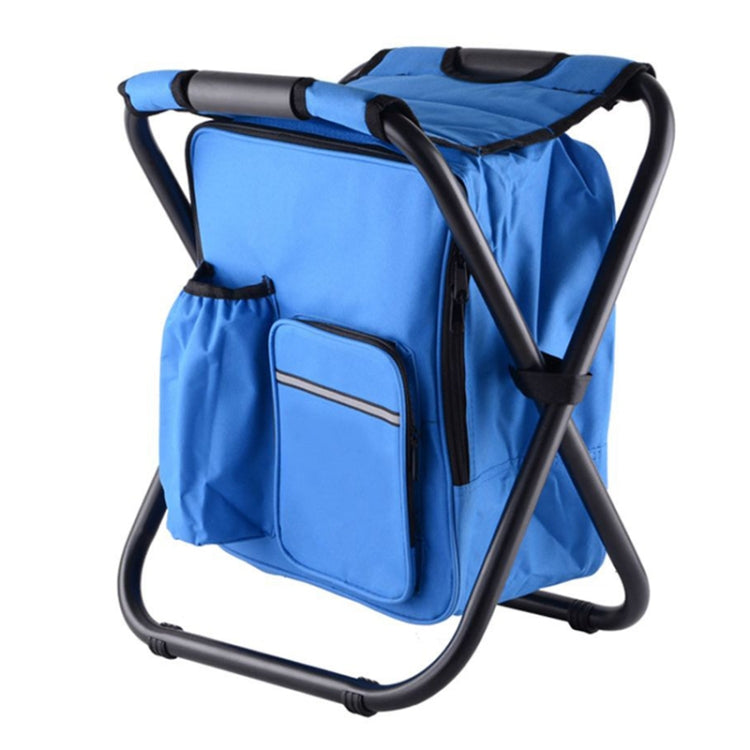 Multifunctional Folding Stool Portable Ice Pack Stool Lightweight Outdoor Stool(Blue)