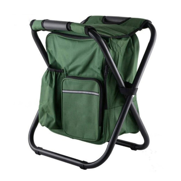 Multifunctional Folding Stool Portable Ice Pack Stool Lightweight Outdoor Stool(Green)