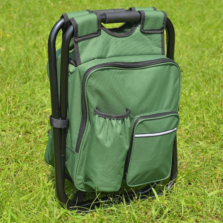 Multifunctional Folding Stool Portable Ice Pack Stool Lightweight Outdoor Stool(Green)