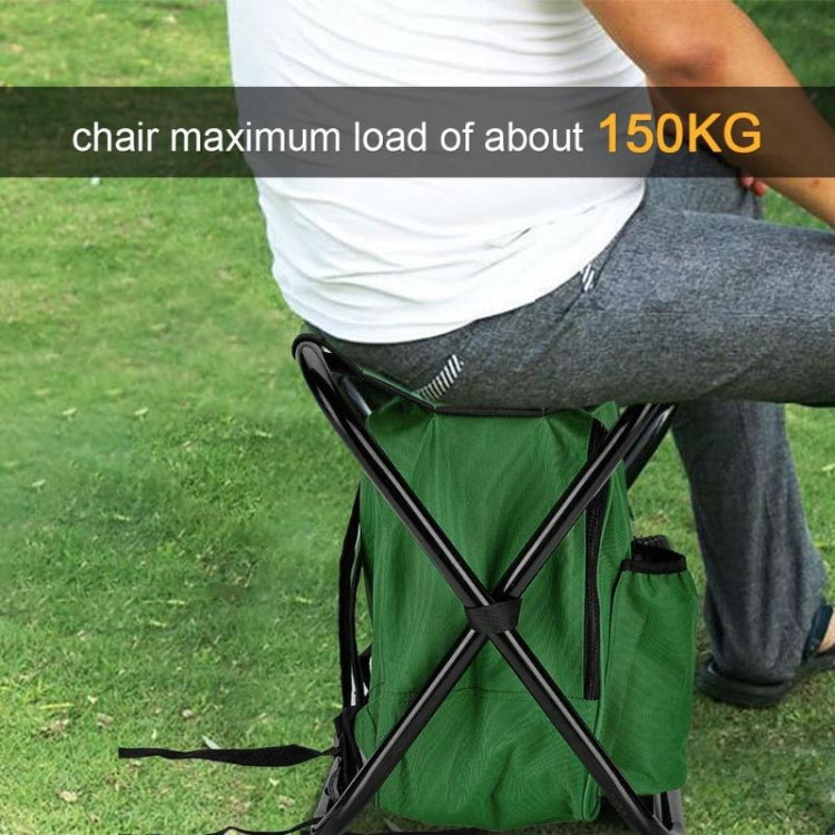 Multifunctional Folding Stool Portable Ice Pack Stool Lightweight Outdoor Stool(Green)